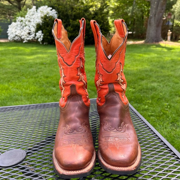 LUCCHESE 2000 Women’s Antique Brown Boots Size 7 1/2B - Picture 2 of 11